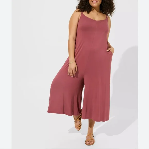 NWT Torrid Purple Super Culotte Jumpsuit Size 2X - Picture 1 of 10